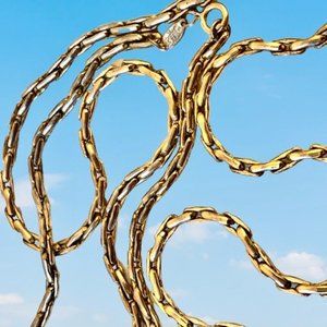 Vtg 1972 Grosse Germany Gold Plated Chain Necklace 40g Dior Manufacturer 30"